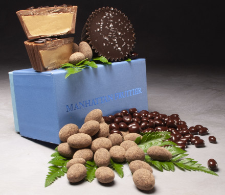 Chocolate Trio in a Blue Box